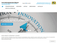 Tablet Screenshot of innovationsgutschein-bayern.de